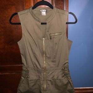 VENUS Olive Gold Detailed Jumpsuit in Size 4